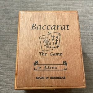 Vintage Wooden Cigar Box “Baccarat The Game”